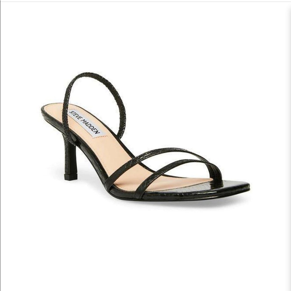 Steve Madden Loft Sandal Black Snake
